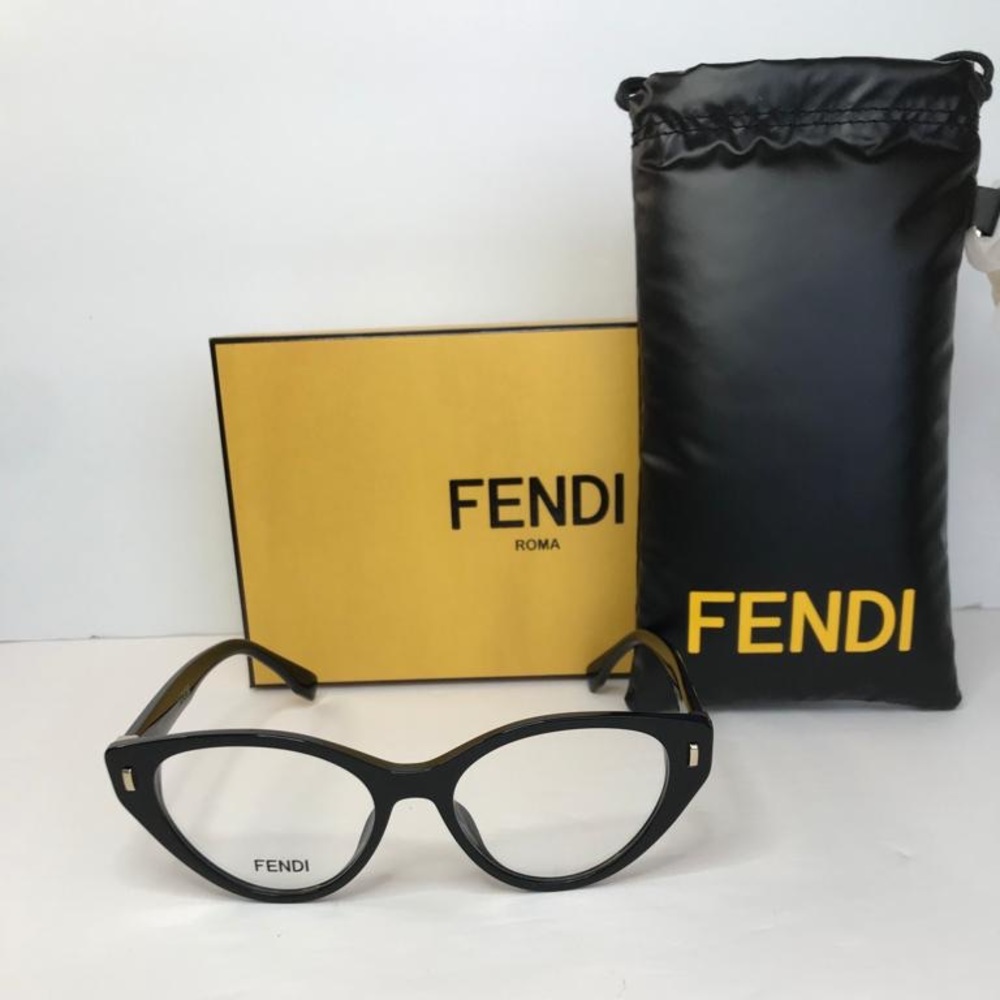 Authentic New Fendi Demo Cat Eye Ladies Eyeglasses FE50020I 001 53. - Picture 3 of 12